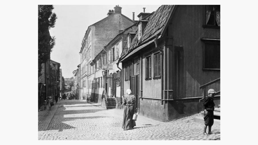 Bild på Tavastgatan från år 1900
